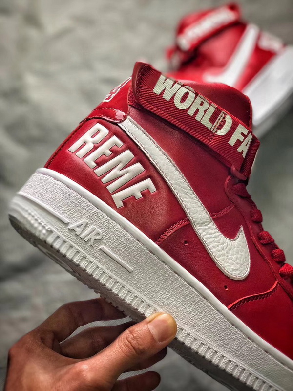 Authentic Superme X Nike Air Force 1 SP High Red